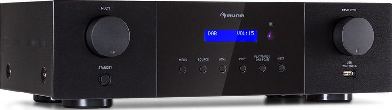 AMP-4000 DAB HiFi stereo versterker DAB+ Radio USB afstandsbediening LED-display
