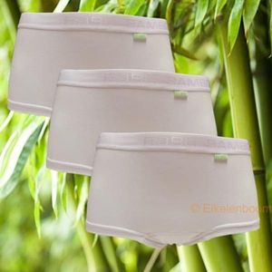 Boru Bamboo | MAAT S | 3-pack dames short | wit