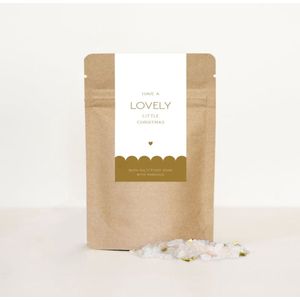 (voeten) badzou met Marigold/goudsbloem | Salt have a lovely little Christmas | cadeau | Kerst | 80 gram