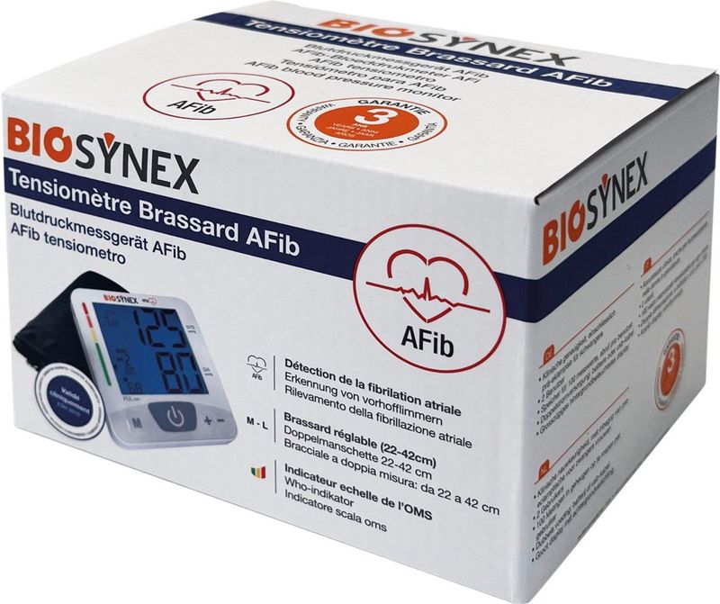 Biosynex - AFib Bloeddrukmeter - Bovenarm - Automatisch - LCD-Scherm