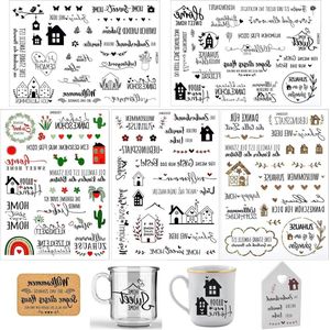 10 stuks spreuken transferstickers rub on folie zelfklevende folie spreuken kaarsenstickers scrapbooking stickers voor meubels glas hout doe-het-zelf