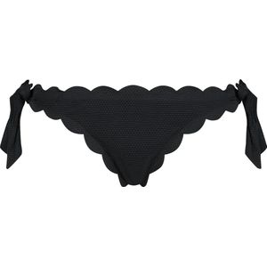 Hunkemöller Dames Badmode Brazilian bikinibroekje Scallop - Zwart - Maat M
