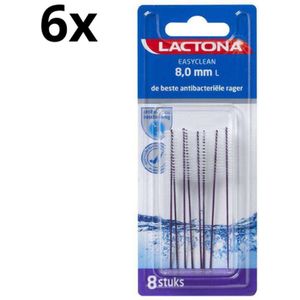 Lactona Ragers EasyClean L 8.0mm Paars - 6 x 8 stuks - Voordeelverpakking