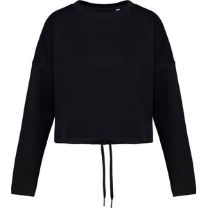 Native Spirit Ecologische cropped damessweater met ronde hals NS429 - Black - XL