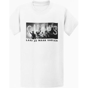 HEAVY COTTON™ T-shirt - Ultras Chaos Design - Wit Maat L