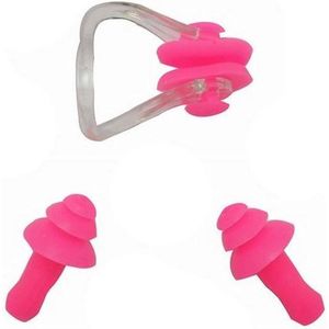 New Age Devi - Ontdek de ultieme zwemervaring met onze Roze One Size zwemoordoppen en neusklem - voor een zorgeloze duik!