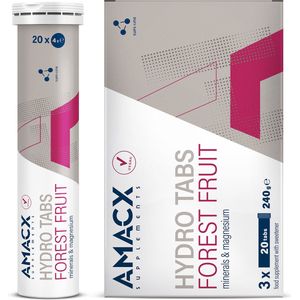 Amacx Hydro Tabs Bruistabletten - Elektrolyten - Elektrolyten Poeder - Forest Fruit - 3 pack - 60 tabs