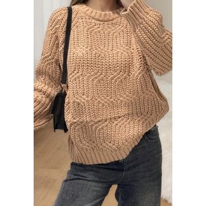 soft knit sweater- kabeltrui voor dames