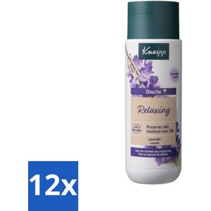 12 x Kneipp Douche Relaxing 200 ml - Douchegel - Ontspannende Douche - Lavendeldouche - Kneipp - Natuurlijke Douchegel