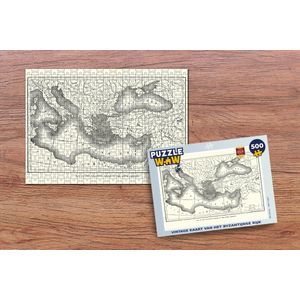 Puzzel Vintage - Geschiedenis -Landkaart - Legpuzzel - Puzzel 500 stukjes