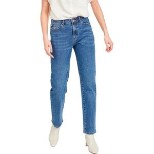 Vila Stray Dl Rechte Jeans Met Normale Taille - Dames - Medium Blue Denim - W36 X L32