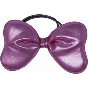 Jessidress Haarelastiek met grote strik van 12 cm Meisjes Haar Elastiekje Haarstrikje - Roze