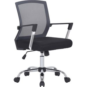 In And OutdoorMatch Bureaustoel Ceara - Polyester - Mesh Cover - Metalen Frame - Game Chair