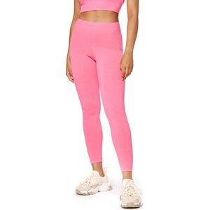 Bellivalini Dames Leggings - Sport - Neon - Vrijetijdsbroek - Lang - Polyester - BLV-BLV50-293-LE - Neon Roze - L