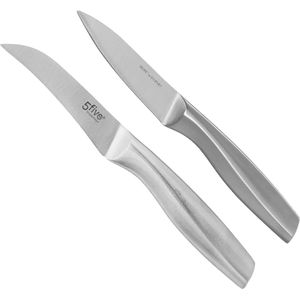 5Five schilmessen set Precision - set van 2x stuks - 20 en 30 cm - RVS - zilver