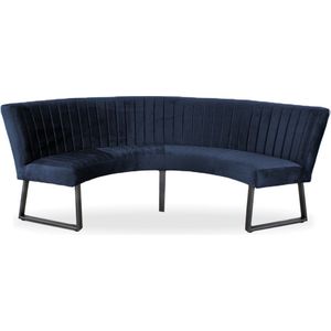 Eetkamerbank - Hengelo - geschikt voor ronde tafel 130 cm - stof Element blauw 13