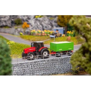 Faller - MF Tractor met haksel-aanhanger (WIKING) - modelbouwsets, hobbybouwspeelgoed voor kinderen, modelverf en accessoires
