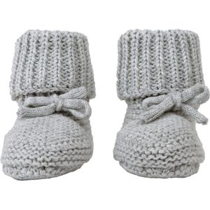 Lodger Newborn Slofjes 0-6M Grijs 100% Katoen Slipper Knit