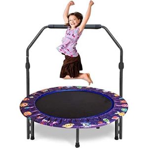 Gratyfied - Mini trampoline opvouwbaar - Kleine trampoline - Trampoline fitness opvouwbaar - ‎73 x 13 x 35 cm - 8,68 kilogram - Paars