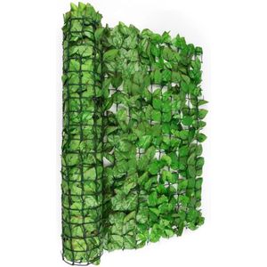 Blumfeldt Fency Bright Leaf - Privacyscherm , Windscherm , Geluidsbescherming , 300 x 150 cm , Beukenbladeren , Met kunststof bekleed gaas , Maaswijdte 6 x 6 cm , Flexbinder voor bevestiging , lichtgroen