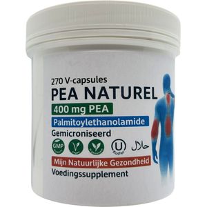 PEA Naturel - Plantaardige Capsules - 270 Stuks - Gemicroniseerd Palmitoylethanolamide - 400 mg