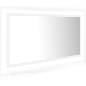 vidaXL Badkamerspiegel LED 90x8,5x37 cm acryl wit