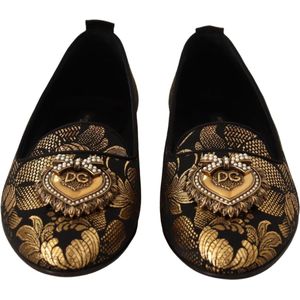 Prachtige Zwartgouden Amore Heart Loafers