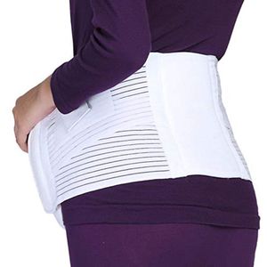Buikband voor zwangerschap - Zwangerschapsverzorgingsband - Ademende buikband - Geschikt voor een zwangerschapsomtrek van 90-120 cm - Geschikt voor verlichting van rugpijn, ondersteuning van de buik en bekken tijdens de zwangerschap - Wit