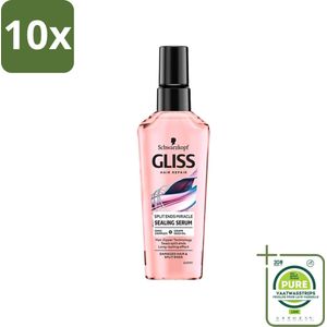 10 x Gliss - Haarserum - Split End Miracle - Tegen Gespleten Haarpunten - 75 ml - Grootverpakking - Gespleten Haarpunten - Haar Serum - Haarverzorging - Haarherstel - Haarserum Gliss