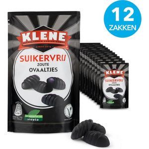 Klene Zoute Ovaaltjes - suikervrij snoep - 110g x 12