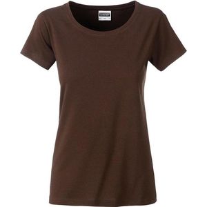 James and Nicholson Dames/dames Basic Organic Katoenen T-Shirt (Bruin)