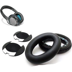 Allecto plus - Vervangende oorkussens voor hoofdtelefoon met ruisonderdrukking - Zwart - Set van 2