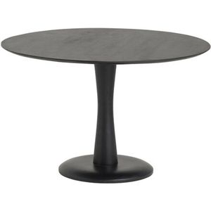 Eettafel Flare rond Ø120 cm - zwart | Nijwie