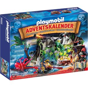 PLAYMOBIL Christmas Adventskalender ""Schattenjacht in de Piraten-inham"" - 70322