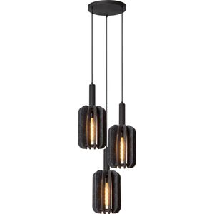 Lucide RAFAL - Hanglamp - Ø 50 cm - 3xE27 - Grijs