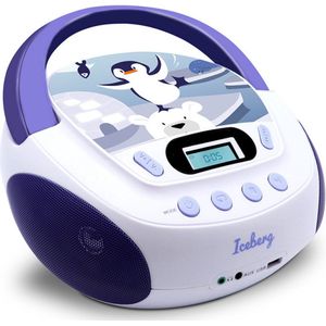 Metronic Kinder CD-speler - IJsberg - Wit/blauw