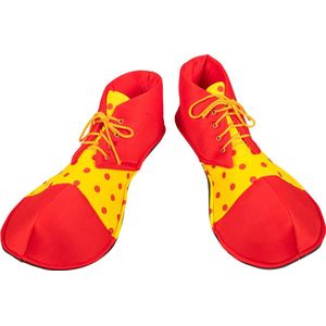 Boland - Stoffen clownsschoenen (one size) One size - Volwassenen - Unisex - Clowns en Circus - Clown - Circus