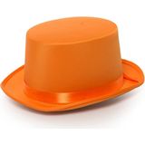 Partychimp Hoed Satijn Carnaval Accessoires voor bij Carnavalskleding Dames Carnavalskleding Heren Verkleedkleren Volwassenen WK Voetbal EK Voetbal Koningsdag - Oranje - One-size