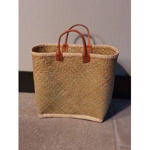 Ibiza Style Boodschappentas - Mandtas - Boodschappenmand - Strandtas - Gevlochten natuurlijke fairtrade tas