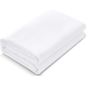 Sleeps Zachte Flanellen Laken Wit - Eenpersoons 150x260 cm - Flanel Katoen - Heerlijk Zacht & Warm