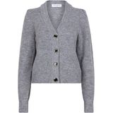 Lofty Manner - Cardigan Lilly Qi201.1 - Gemêleerd Grijs - Dames