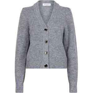 Lofty Manner - Cardigan Lilly Qi201.1 - Gemêleerd Grijs - Dames
