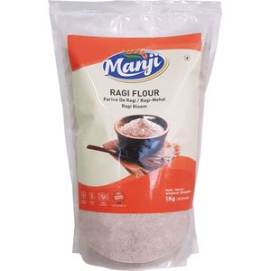 Manji - Ragi Flour - Vingergierst Meel - 3x 1 kg