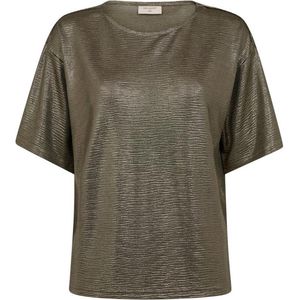 Freequent T-shirt Fqsatina Tee 205153 Deep Lichen Green Dames Maat - S