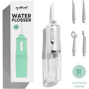 My White Secret® Waterflosser Elektrisch - Water Flosser Draadloos - Tandplak Verwijderaar - Monddouche - Tongreiniger - Flosapparaat