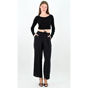 YesMooi - Wide Leg Culotte Broek - Zwart - S (36) - Pantalon Dames Luchtige Broek
