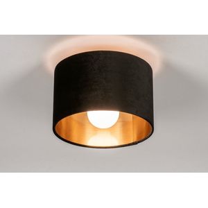 Lumidora Plafondlamp 30914 - Plafonniere - MONTREAL - E27 - Zwart - Goud - Metaal - ⌀ 25 cm