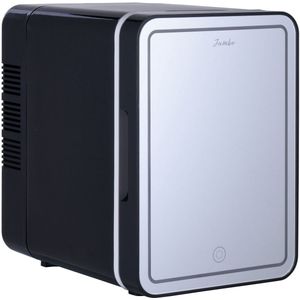 Jambo® Skincare Fridge - Mini Koelkast - Make-up Koelkast met Spiegel - Beauty Fridge met Spiegel en 3 Standen Ledverlichting - Zwart - Cosmetica - 4 Liter