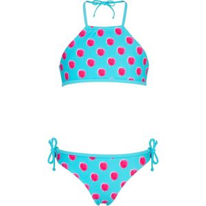 Snapper Rock UV bikini Kinderen Frambozen - Blauw - Maat 104-110