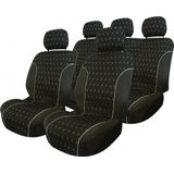 Carpoint Stoelhoesset Charcoal 9-Delig Zwart - Autostoelhoes set